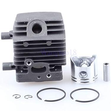 Imagem de TIANDI Kit de pistão de cilindro de 34 mm compatível com STIHL FS75 FS80 FS85 HS75 HS80 HS85 HL75 HL75K substituição 4137 020 1202 41370201202
