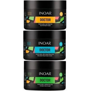 Imagem de Kit 3 Máscaras Doctor Inoar Hidratação Reconstrução Nutrição - Inoar P