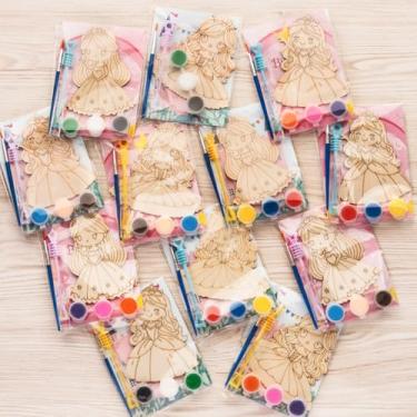 Imagem de VENUSFIT Lembrancinhas De Festa Princesa - 12 Peças Suprimentos Para Aniversário Bolhas E Artesanato Com Tinta Decorações Sacola