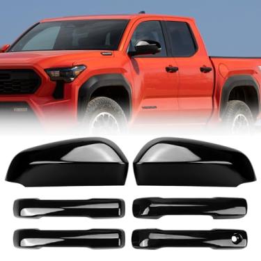 Imagem de FormiPow Tampa do espelho retrovisor e tampa da maçaneta da porta compatível com Toyota Tacoma TRD Sport 2024 2025, TRD Off-Road, TRD Pro, Trailhunter (com luz de seta), acessórios externos Tacoma