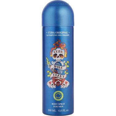 Imagem de Água De Cheiro Masculina Cuba Wild Heart Spray Corporal 200 Ml