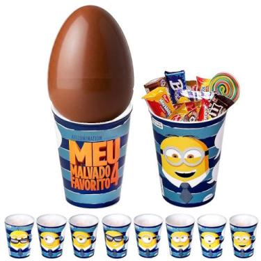 Imagem de Kit 5 Copos para Ovo de Páscoa 320ml Minions meu Malvado Favorito - Pl