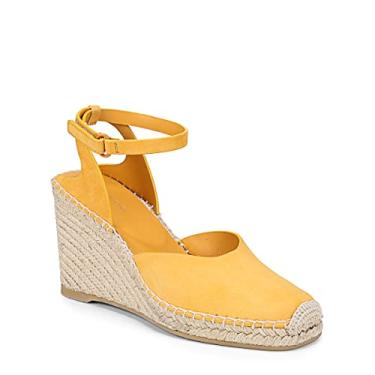 Imagem de Vince Womens Cecilia Sandália anabela de bico fechado, Camurça amarela de mamão, 9