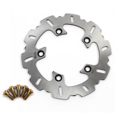 Imagem de Rotor de disco de freio traseiro com parafusos de montagem para Yamaha YZF R6 2003-2019, YZF R1 04-14 e 15-21, R1M 15-20, MT-10 FZ-10 ABS 16-20, MT10 SP FZ10 ABS 17-18, acessórios de motocicleta
