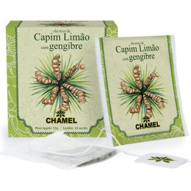 Imagem de Chá Misto de Capim Limão e Gengibre com 10 Sachês - Chamel