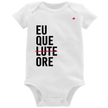 Imagem de Body Bebê Eu que ore - Foca na Moda, Branco, M