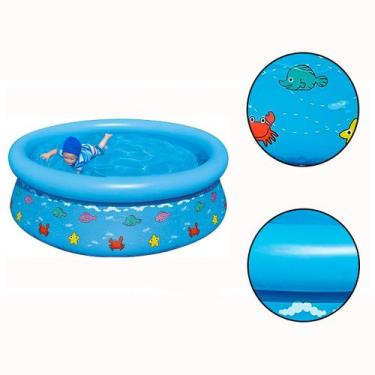 Imagem de Piscina Inflável Redonda Peixinho Fundo do Mar 520L - ShopMix