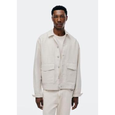 Imagem de Jaqueta Hering Overshirt Com Linho Masculina, P