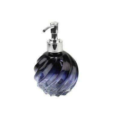 Imagem de Kit Vidros Lavabo Degrade Azul 250ml Porta Saboneteira Luxo Difusor - 