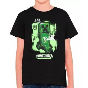 Imagem de Camisa Minecraft Jogo Filme Gamer Infantil E Masculina M6 100% Algodão