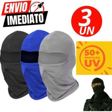 Imagem de Kit  De 3 Touca Ninja Balaclava Motoqueiros Militar Tatica Frio Moto p