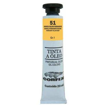 Imagem de Tinta Óleo 20ml G1 051 Amarelo Escuro Permanente Corfix, 051 - AMARELO