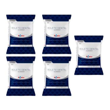 Imagem de Kit 5 Algodão Rolete Dental Com 500 Unidades Odontológico - SS Plus