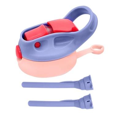 Imagem de Amgkonp Tampa de substituição de 340 g com 2 canudos para copo infantil, pacote com 2 tampas de canudo à prova de vazamento e derramamento para Mocaru ZONEGRACE, livre de BPA, 6 cm (roxo, 1 pacote)