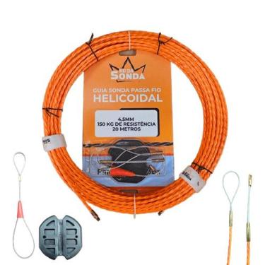 Imagem de Sonda passa fio, 20m, dia.: 4,5mm, helicoidal em poliester rei da sond