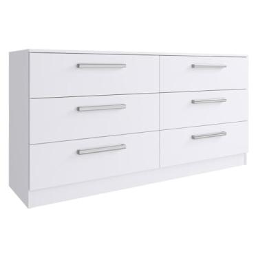 Imagem de Comoda Madesa 3435092 6 Gavetas Branco SE
