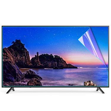 Imagem de BDSHL Película protetora antiluz azul - alivia a tensão ocular, previne miopia para tela de TV de 32-75 polegadas, filme de filtro antirriscos e antirreflexo (Cor: Versão HD, Tamanho: 65 polegadas