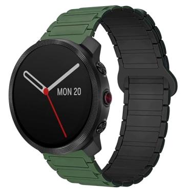 Imagem de Compatível com pulseiras Polar Vantage M3, Lamshaw 22 mm, pulseira magnética esportiva de silicone magnético de 20 mm compatível com smartwatch Polar Unite, Ignite, Ignite 2, Ignite 3, Pacer, Vantage