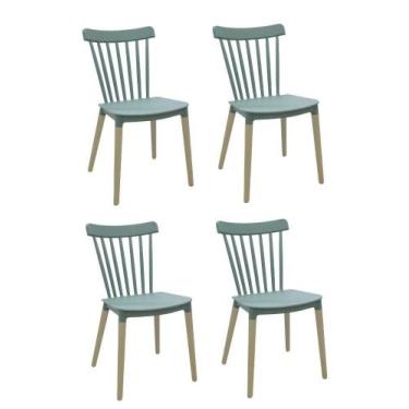 Imagem de Cadeira De Jantar Janaina Pp Rivatti Kit 4 Unid -Verde Menta