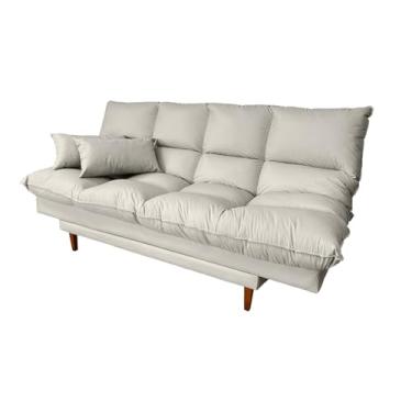 Imagem de Sofá Cama Andorra Corano 3 em 1 Reclinável Multifuncional (BRANCO)