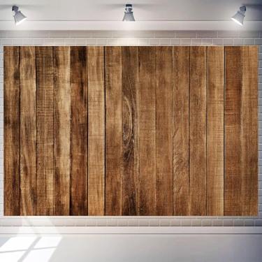 Imagem de 3 x 2,4 m Pano de fundo de madeira para fotografia rústica marrom quadro de madeira decoração de fundo grande parede cabine de fotos faixa de festa de aniversário chá de bebê feriado celebração evento