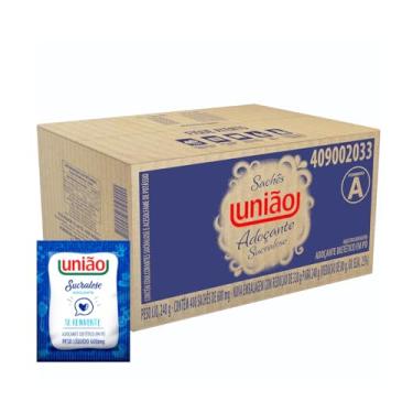 Imagem de Adoçante em Pó Sucralose União Sachê Caixa C/ 400 de 6g