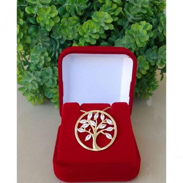 Imagem de Colar Mandala Arvore Da Vida C/Pedras Navete Banho De Ouro