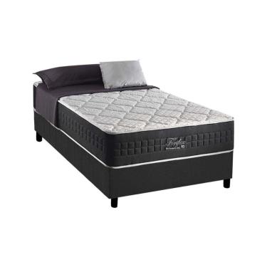 Imagem de Cama Box Solteiro: Colchão Molas Ensacadas Anjos Masterpocket Fort Flex + Base Gray(88X...
