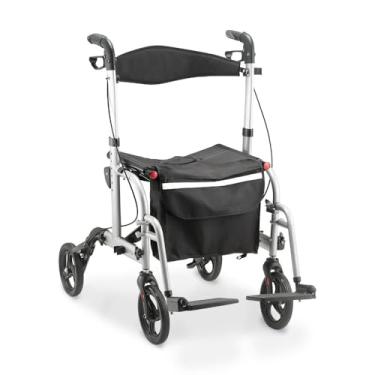 Imagem de Dellamed - Andador para Idoso Adulto com Rodas e Assento Dobrável 135kg D15