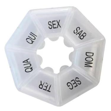 Imagem de Kit 3 Porta Organizador De Comprimidos Semanal Caixinha Remédios Dia e Noite Portátil Para Viagem Armazenamento (UNIDADE)