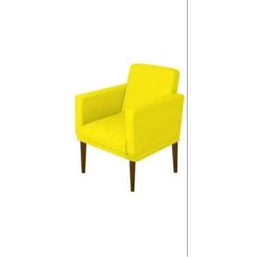 Imagem de Poltrona para sala e quarto Nina Glam New. In-9 Decor. - Amarelo