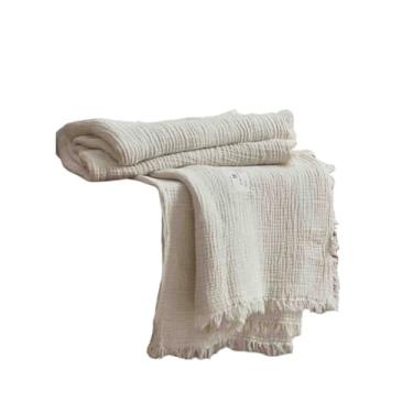 Imagem de JUSHZ Cobertores e mantas fofas femininas masculinas para cama adulto casal longo solteiro para sofá inverno algodão fio de 4 camadas multiuso lazer (branco, 200 x 230 cm)