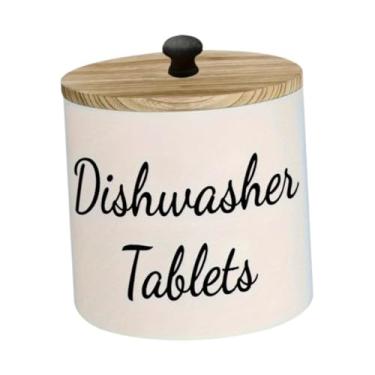 Imagem de Ｂｅｓｇａ Recipiente para máquina de lavar louça, cápsulas para detergentes de roupa, estojo portátil, grande capacidade, com tampa, caixa de armazenamento para, Branco