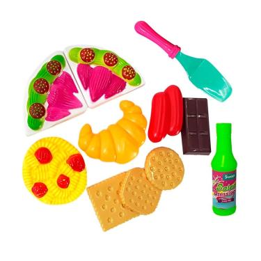 Imagem de Kit Brinquedo Cozinha Comidinha Lanche Infantil Com 11 Pçs