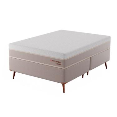 Imagem de Cama Box com Colchão Viúva Soft Gold Molas Ensacadas (28x128x188) Bege