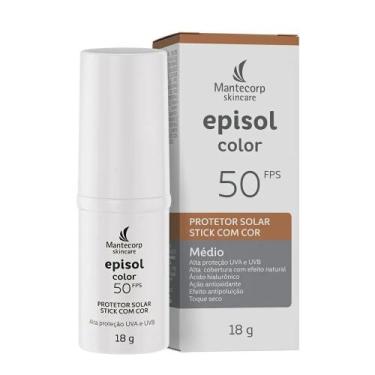 Imagem de Protetor Solar Episol Color FPS 50 Stick com Cor Médio 18g