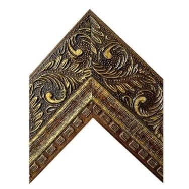 Imagem de Espelho Decorativo 40x60 de parede moldura de madeira com mdf para lavabo/hall/banheiro/quarto/sala/cantinho do café(DOURADO BT)