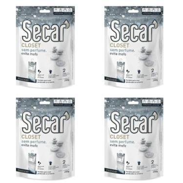 Imagem de Kit 4 Unid Evita Mofo Desumidificador Anti Mofo Closet Pendurável 250g Sem Perfume