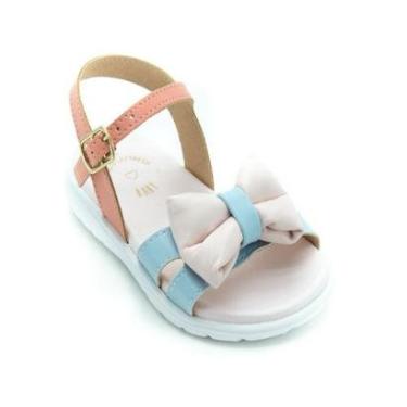 Imagem de Sandália Infantil Menina Mini Sua Cia 7021.00323 - Rosa e Azul-Feminino
