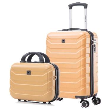 Imagem de Kit Mala Bordo Bagagem de Mão Avião Viagem Frasqueira ABS - Geral, P01