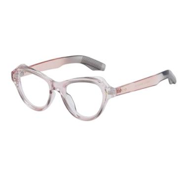 Imagem de Óculos de sol retrô estilo olho de gato com armação antiluz azul para mulheres, casual e com rebite (2)