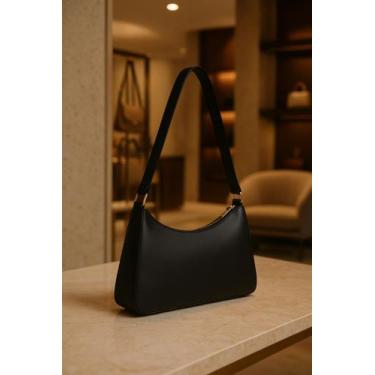 Imagem de Bolsa Baguette Feminina Varias Cores De Ombro Tiracolo - MV, Preto