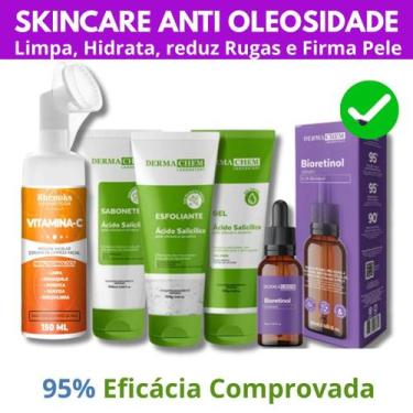 Imagem de Kit Skincare Anti Oleosidade e Acne, Sérum Bioretinol Rugas Firma a Pe
