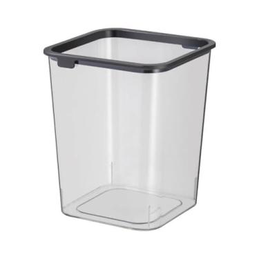 Imagem de Lixeira Quadrada com Anel de Pressão 10L – Compacta, Moderna, Ideal para Banheiro, Cozinha, Escritório e Ambientes Pequenos