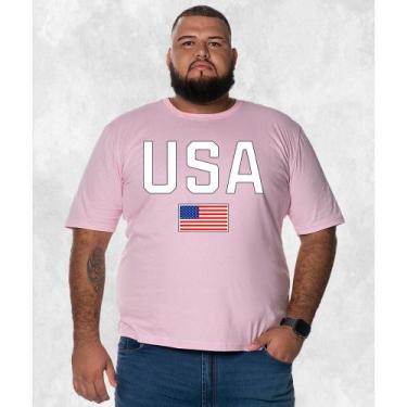 Imagem de Camiseta Plus Size Estampada Premium Algodão USA Bandeira - Nexstar, R