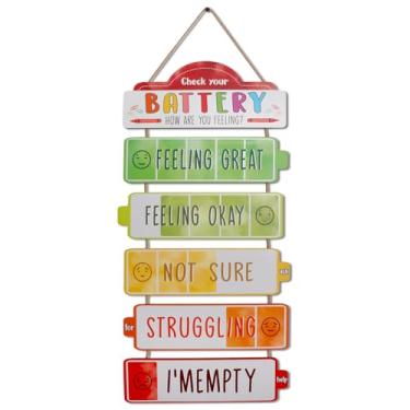 Imagem de Verifique se a bateria cai placa para pendurar na parede da porta da frente Visite a loja IARTTOP