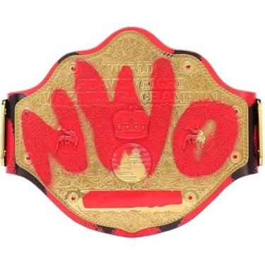 Imagem de Novo cinto nWo Signature Series World Wrestling Heavyweight Championship - Big Gold nWo Wrestling réplica cinto de 2 mm