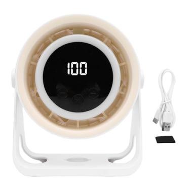 Imagem de SPYMINNPOO Fã de Mesa USB de 5 Velocidades Com Luz LED, Silencioso Ventilador Portátil de Resfriamento para Camping de Quarto e Ao Ar Livre