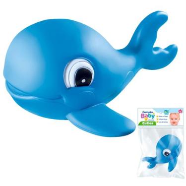 Imagem de Brinquedo Sensorial Mordedor Para Bebê 3 Meses Baleia Vinil Macio Anim