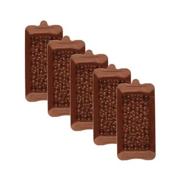 Imagem de Kit 5 x Formas Silicone Barra Chocolate Aerado De 100 Gramas - ATMX